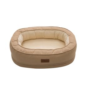 Orthopedic Waterproof Removable And Washable Four Seasons Kennel (Option: Khaki-M)