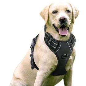 Dog Hand Holding Rope Reflective Vest (Option: Black-S)