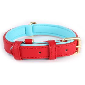 Lychee Pattern Dog Collar Diving Cotton Anti-strangulation (Option: Red-XS)