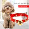 Leather Pet Collars Pet paw print bone alloy bell collar dog collar Best Santa Xmas Gifts cat collar