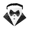 wedding suit dog collar pet saliva towel dog wedding triangle scarf