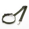 Solid Color 2 In 1 Pet Car Seat Belt Nylon Lead Leash Backseat Safety Belt Adjustable For Dog & Cat