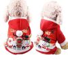 2021 New Pet Clothes Fall/winter Flannel Warm Festive Dress Elk Christmas Dress