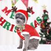 2021 New Pet Clothes Fall/winter Flannel Warm Festive Dress Elk Christmas Dress