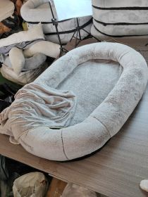 Oversized Person Dog Bed Removable And Washable (Option: Gradient Khaki Regular-175x90x30CM)