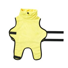 Pet Towel Thick Microfiber Absorbent Bathrobe (Option: Yellow-L)