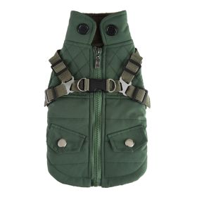 Pet Supplies Chest Back Zipper (Option: DZ278 Army Green-XL)