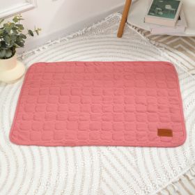 Autumn And Winter Pet Mat Cat For Common Dogs Thick And Comfortable Pet Products (Option: Waffle Pet Pad Pink-90X70CM)