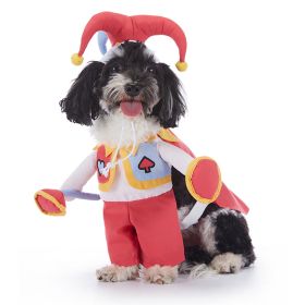 Pet Supplies Universal Clothes Bat (Option: PF97 Red Peach Clown-XL)