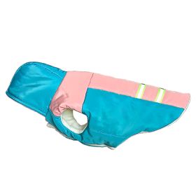 Thickened Cotton Hooded Dog Clothes Warm (Option: Lake Blue-XL)