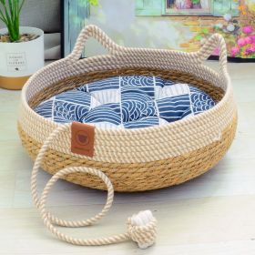 Cat Nest Summer Cool Rattan Cat Scratch Board (Option: 06-M)