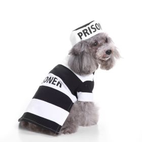 Old Man Wanchristmas Pet Knitted Sweater (Option: SDZ12 Prisoner Suit-M)