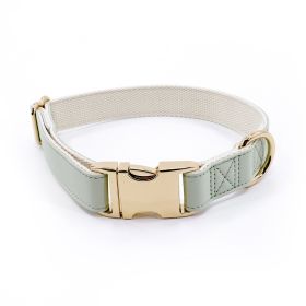 Pet Collar Metal Buckle High Quality All-match (Option: Mint Golden Necklace-S)