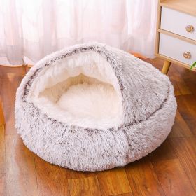 Waterproof Dog Kennel Warm Room Semi Enclosed (Option: Gradual Coffee-80cm)